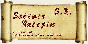 Selimir Matejin vizit kartica